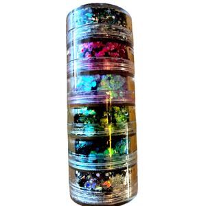 6 Uniglitter Rainbow Glitter Gel Cosmetic Face Body Makeup Cruelty-Free Vegan